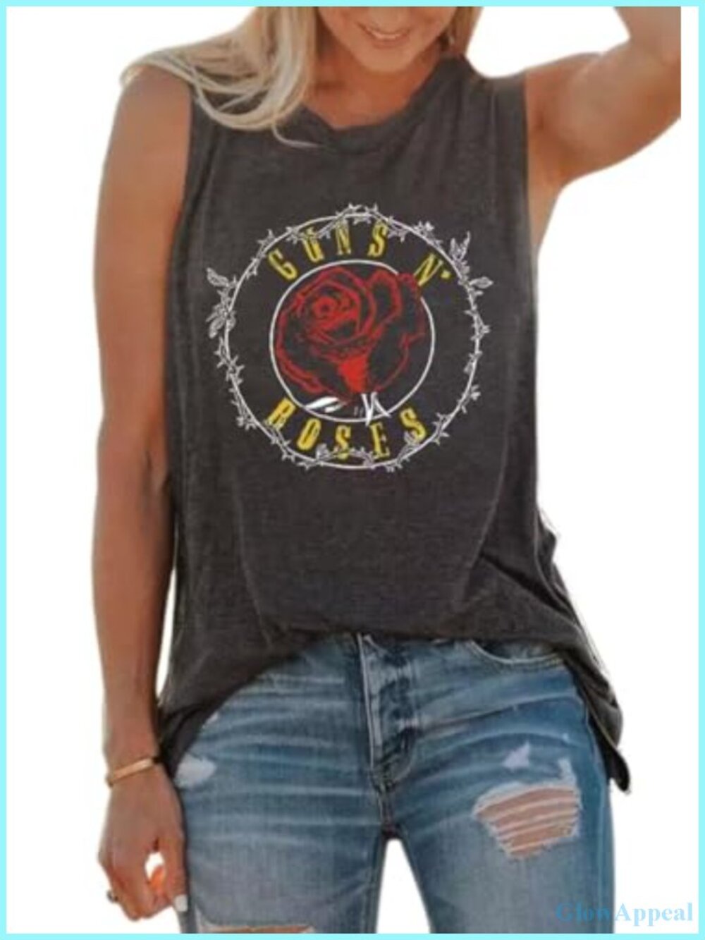 Boho Flower Print Sleeveless Tank Top Women Summer Casual Cotton Blend